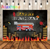 fire truck photography backdrop firetruck birthday party firefighter photo booth background boy birthday decorations banner