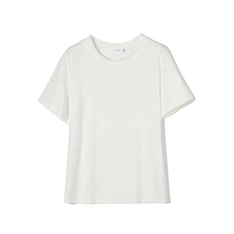 

Pure color top 2020 summer new round neck loose short sleeve t-shirt for women Dropshipping Pure color top 2020 summer new roun