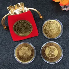 Новогодний подарок мышь крыса памятная монета год крысы коллекция монет искусство удача везучий подарок украшение талисман