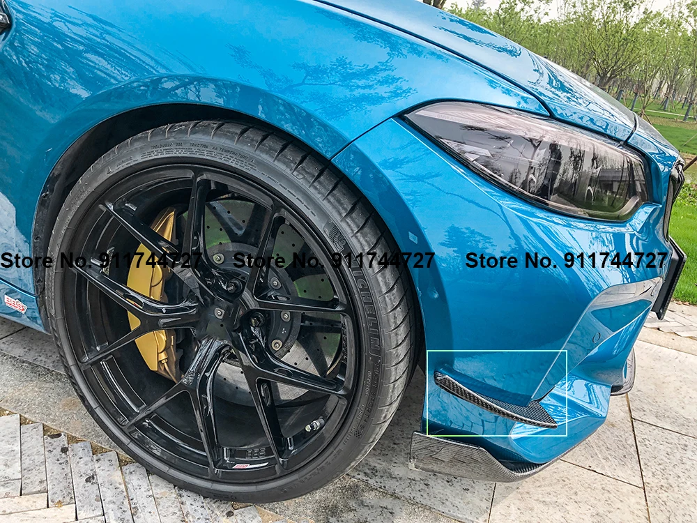 

For BMW 2 Series F87 M2 M2C 2016UP Carbon Fiber Front Side Splitters Aprons Winglets 2PCS/SET