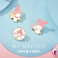 original my melody series brooch girl metal badge kawaii pin accessory girl decoration gift cute my melody strawberry star