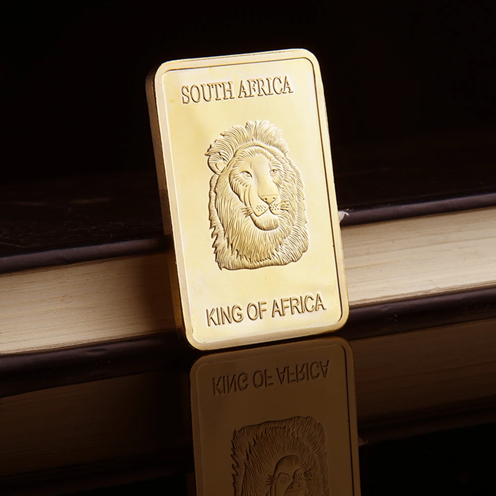 Рисунок льва оленя с акриловой коробкой металлический Сувенир Монета бар