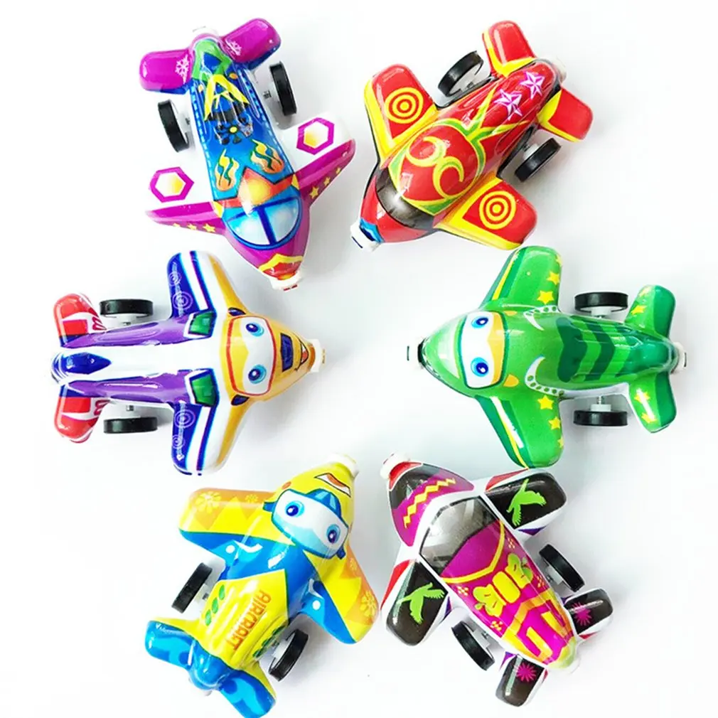

1pc New Boys Cute Cartoon Animals Model Mini Plane Game Toys Pull-back Style Educational Toys for Children Kids Toddlers Gift