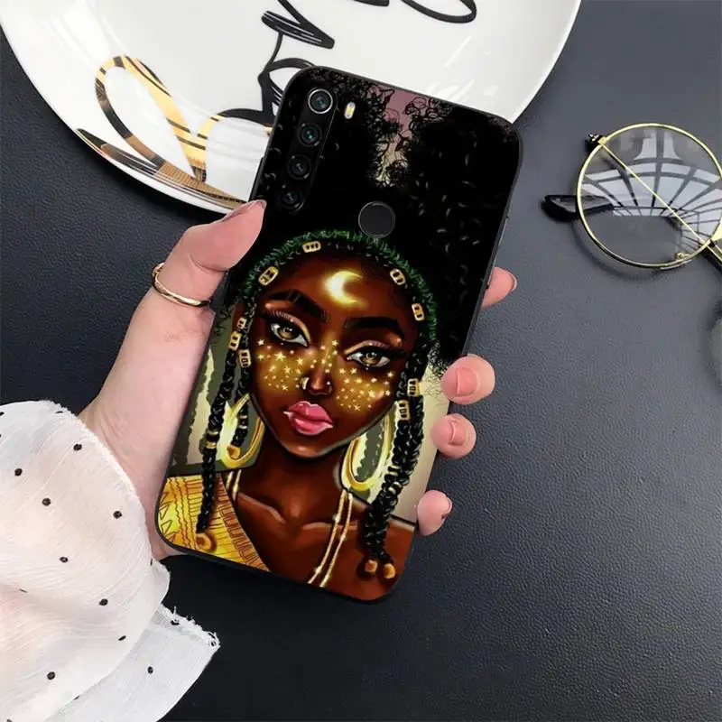 

Black girl Phone Case For Xiaomi Redmi Note 4 X 5 6 7 8 pro 6A