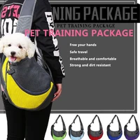 breathable pet slings ventilated out portable pet bag teddy cat backpack dog bag with one shoulder slanting across the chest