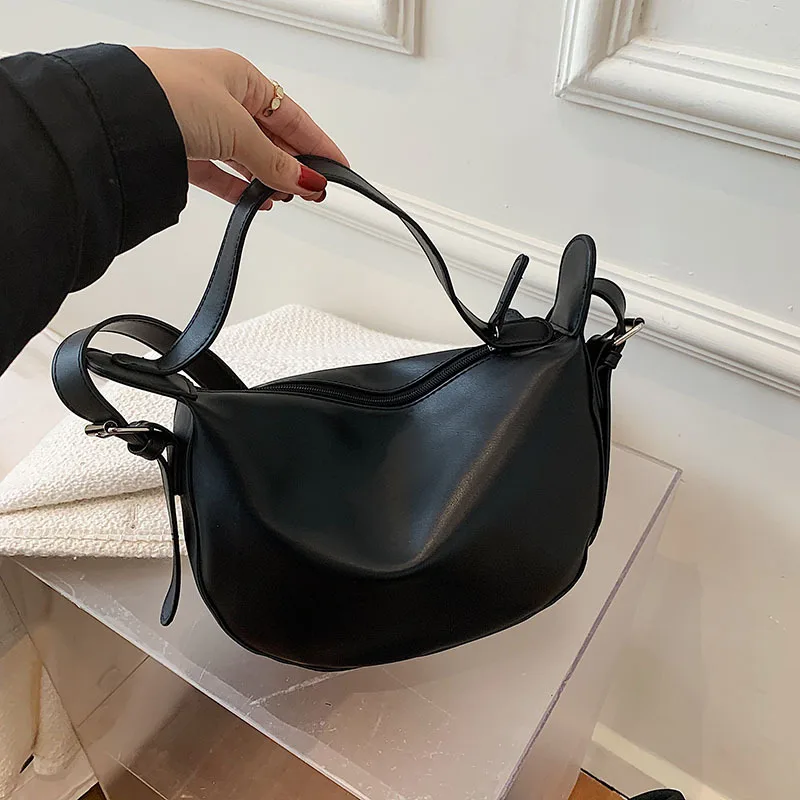 

European and American Western Style Simple Trend Saddle Bag2021new Autumn Fashion Ladies Luxury Shoulder Bag Retro Messenger Bag