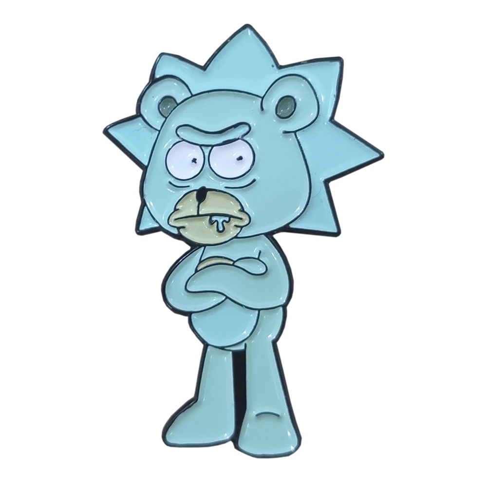 Жесткая эмалированная брошь значок Тедди Рик|Броши| |