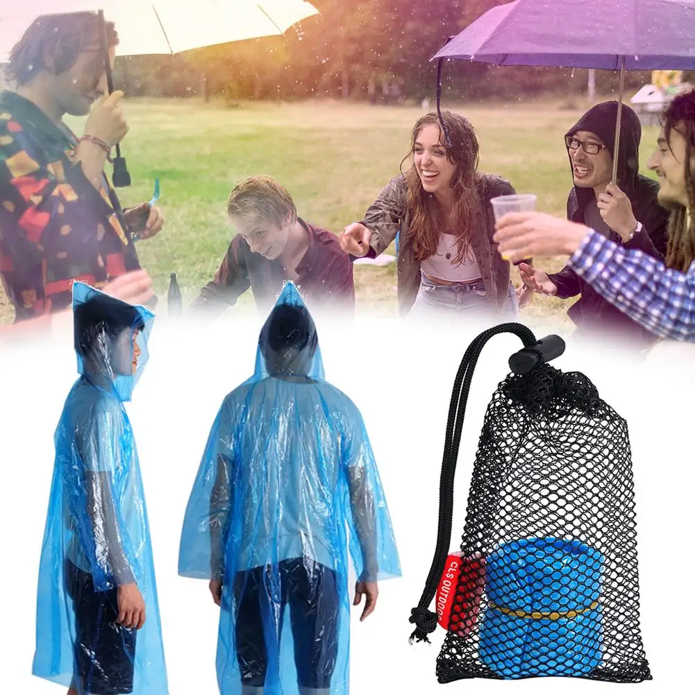 

Cycling Drifting Hiking Camping Portable Emergency Disposable Raincoat Outdoor Portable Raincoat Long-sleeved Mountaineering