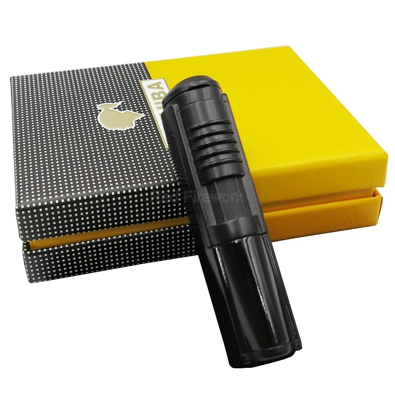 COHIBA porket мини металлический ветрозащитный фонарь многоразовая Зажигалка для сигар Cohiba курительная зажигалка с подарочной коробкой