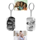 Персонализированный брелок из нержавеющей стали с гравировкой для фотографий и слов на заказ, кольцо для подарка на день рождения