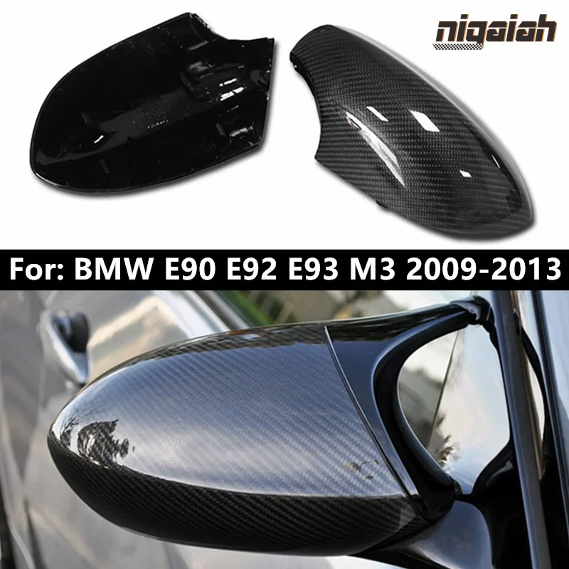 Пара M3 реальные крышки зеркала из углеродного волокна для BMW E90 E92 E93 2009 2013 1 м Coupe 2011