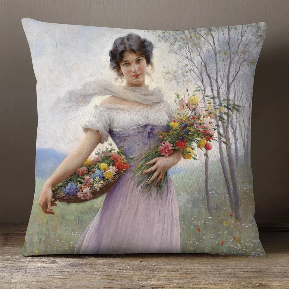 В европейском стиле для девочек возрастом от леди масляной живописи накидки на