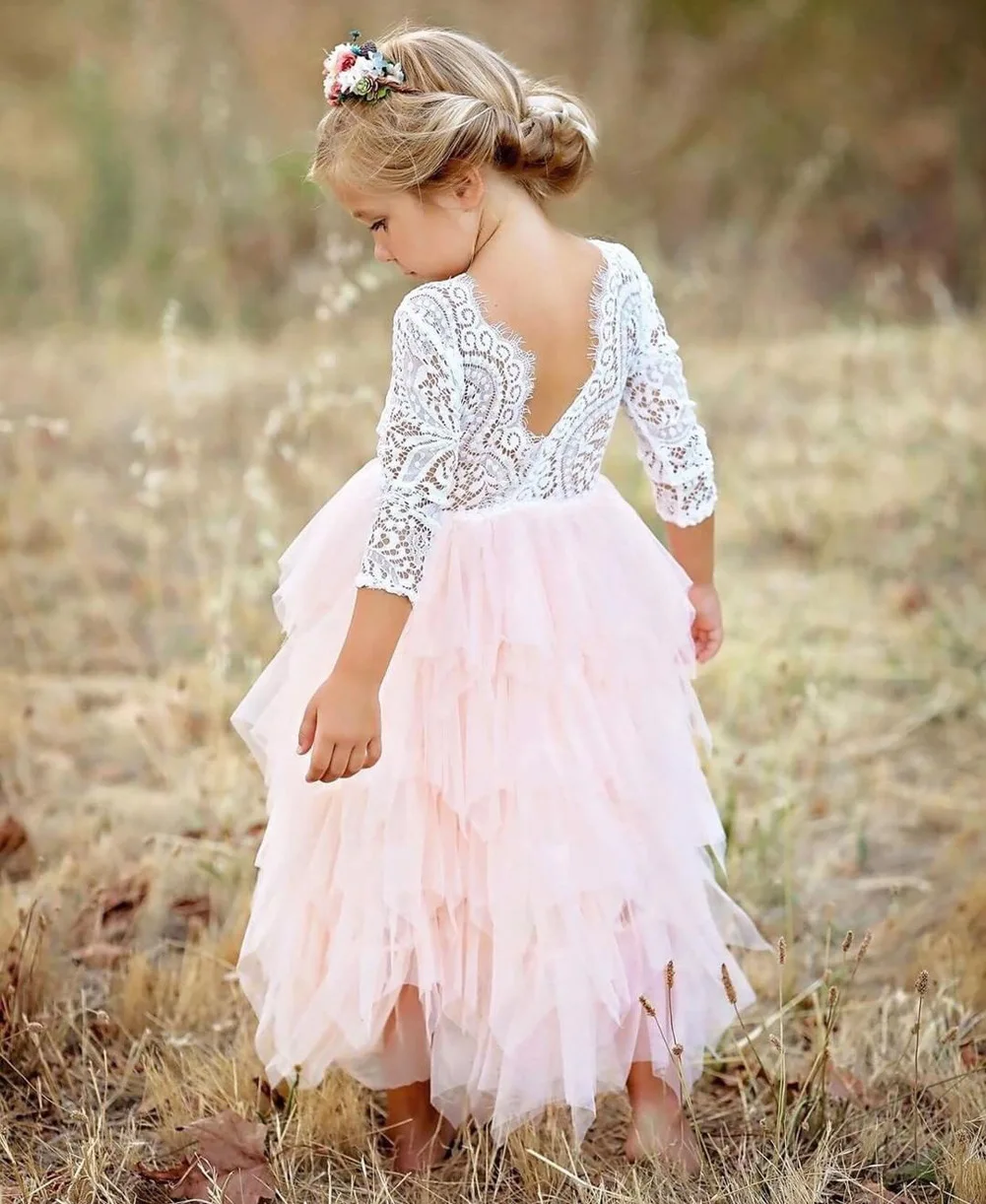 Little Girl Ceremonies Dress Baby Children's Clothing Tutu Kids Dresses for Girls Clothes Wedding Party Gown Vestidos Robe Fille | Детская