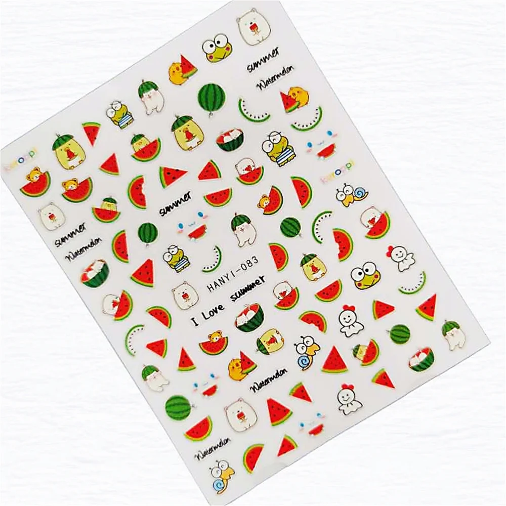 

Cartoon Fruits 3D Back glue Nail decal Nail sticker Nail decoration Nail art Nail tool Nail ornament