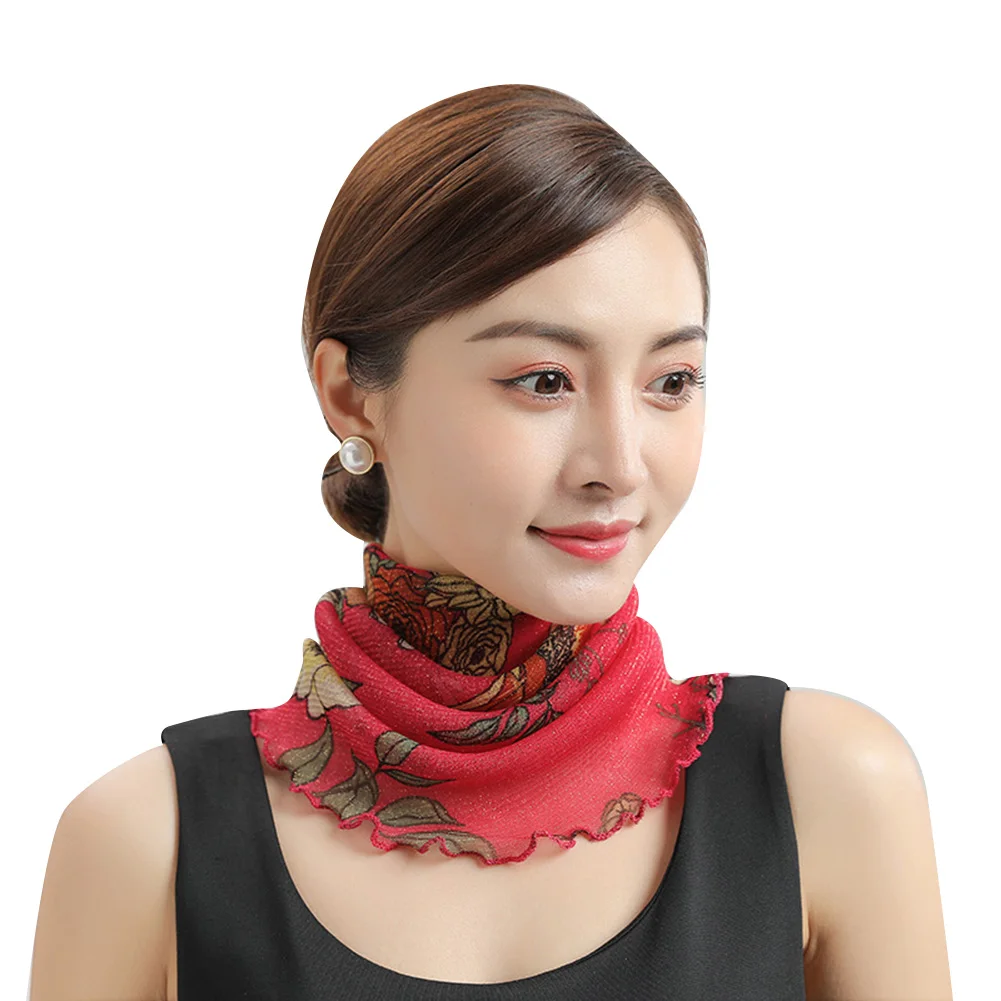 

Multipurpose Women Gauze Neck Gaiter Face Scarf Sun Protection Lightweight Windproof Breathable Outdoor Headband BMF88