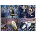 5D Алмазная мозаика, заполненная яркостью Стразы, набор для алмазной живописи, вышивка Снег, украшение для дома