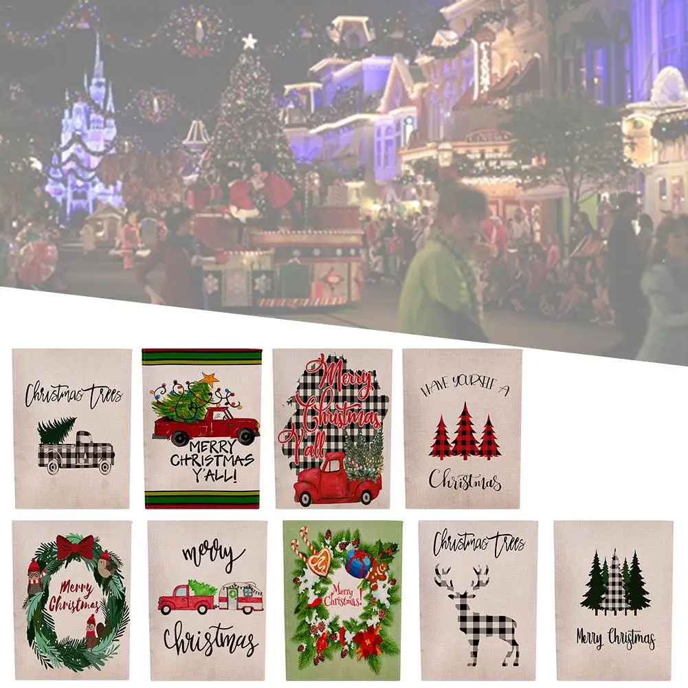 Приветственный сад флаг домашний двор декоративные рождественские забавные