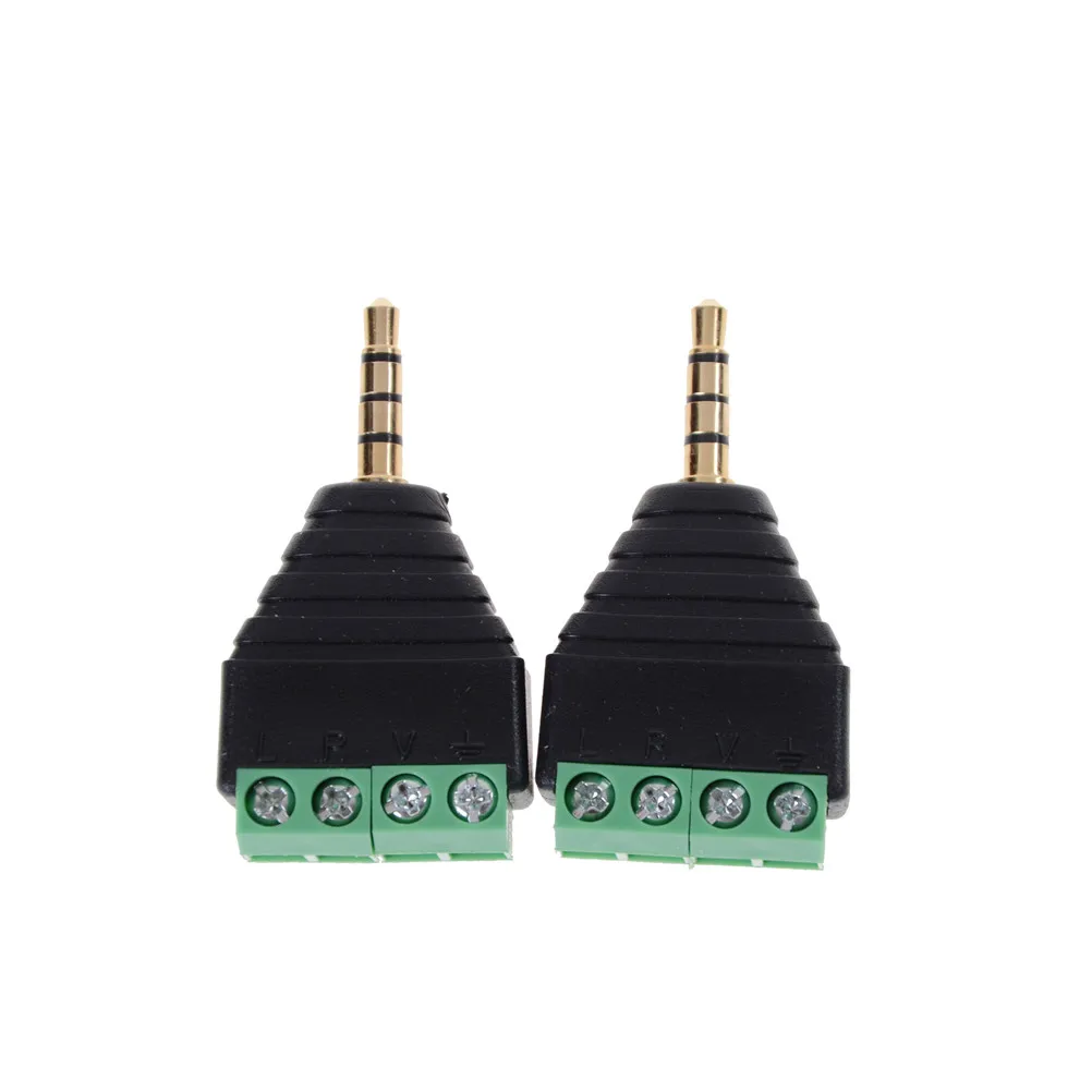 3.5mm 3ploe 1/8 Inch Stereo Male Plug to AV Screw Video Balun Terminal Jack 3.5 mm 3 pin Block Connector | Обустройство дома