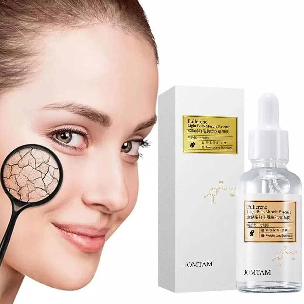 

30ml Fullerene Face Serum Hyaluronic Acid Serum Moisturizing Whitening Cosmetics Firming Anti Aging Wrinkle Face Skin Care