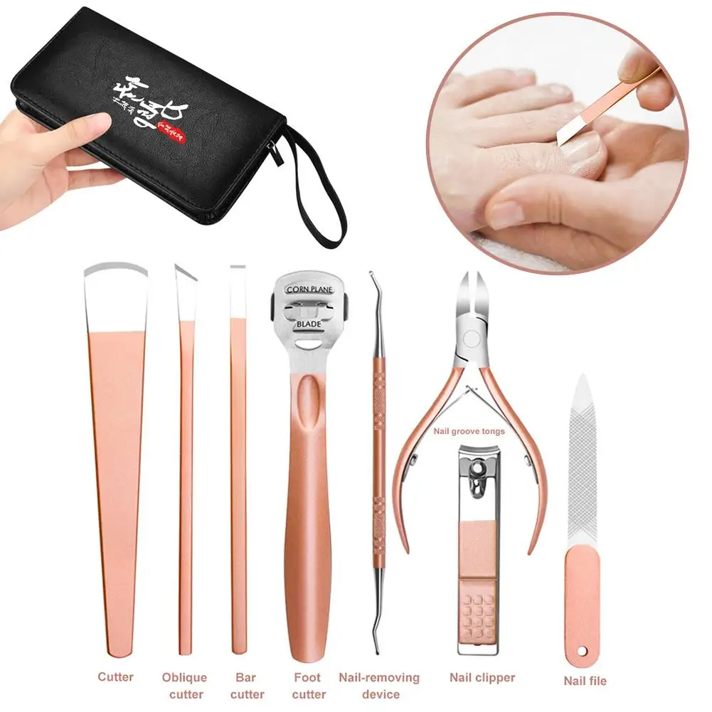 Nail Pedicure Set Stainless Steel Manicure Kit Care Tool For Dead Skin Callus Removal Nair Tools |