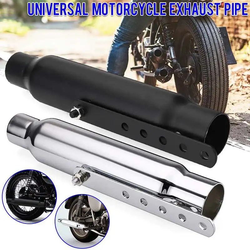 

12inch Motorcycle Exhaust Muffler Pipe Cafe Racer Exhaust Tip Tail Tube Universal For Honda/Yamaha/Suzuki Custom Chopper Bobber