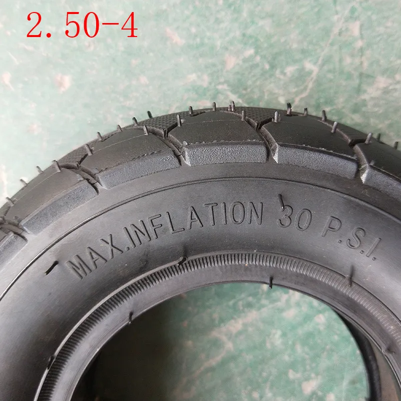 outer tire Размер 2,50-4 Внутренняя труба шины 60/100-4 шина для газа и электрического скутера велосипед металлический клапан TR87 скутер инвалидная коляска колеса - Цвет: outer tire