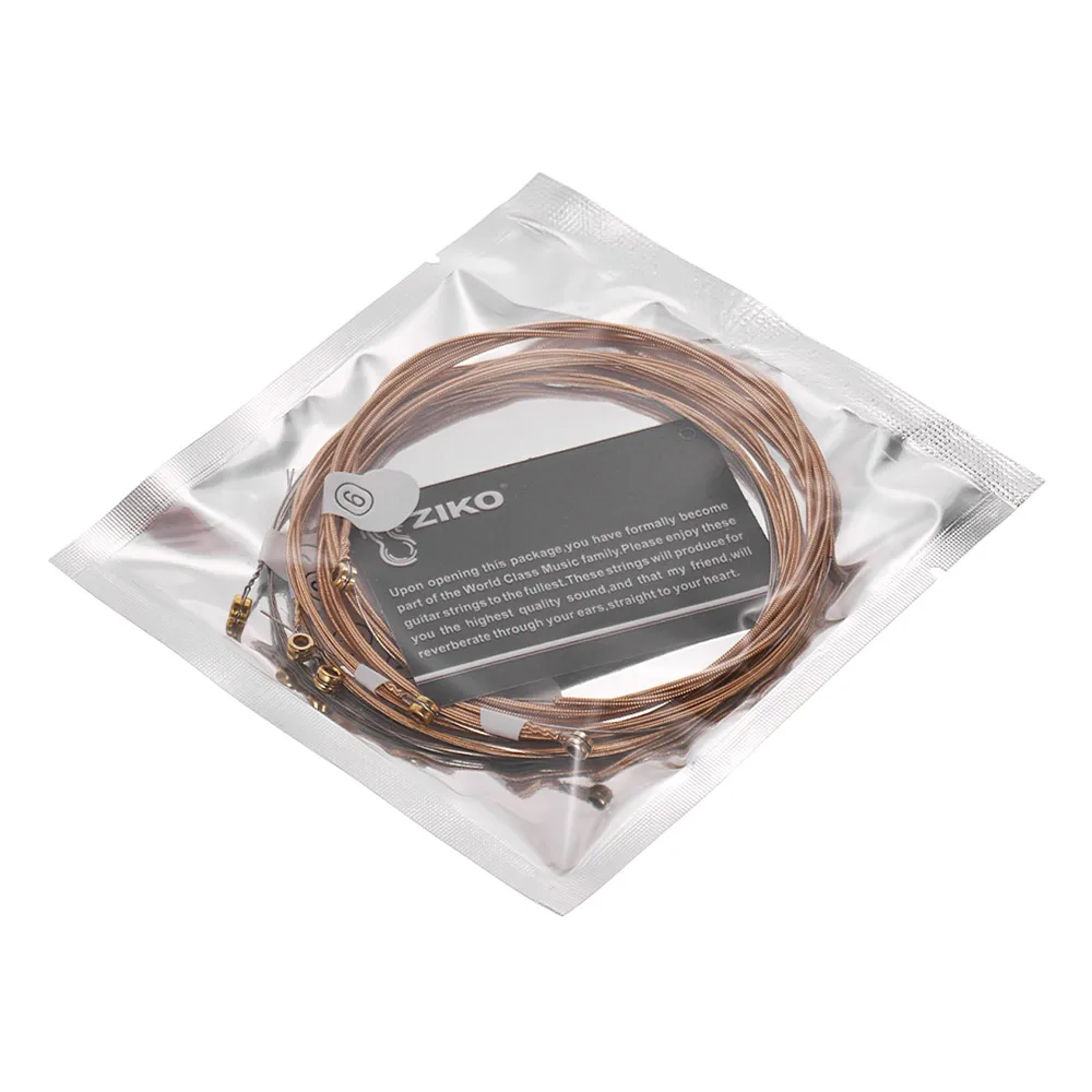 

ZIKO DP-010 Extra Light Acoustic Guitar Strings Hexagon Alloy Wire Phosphor Bronze Wound Corrosion Resistant 6 Strings Set