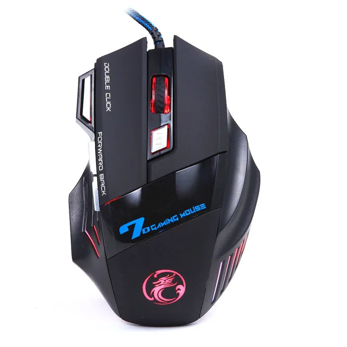 

mosunx Gaming Mouse 7D 3200DPI LED Backlight Optical 7 Button Mouse Gamer USB Wired Gaming Mouse For PC Laptop Game 1023#2