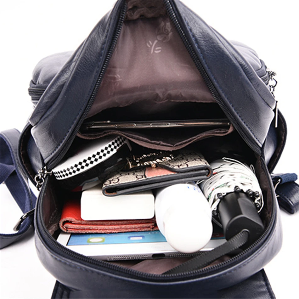 Модный роскошный женский рюкзак с текстурным замком школьные ранцы из мягкой