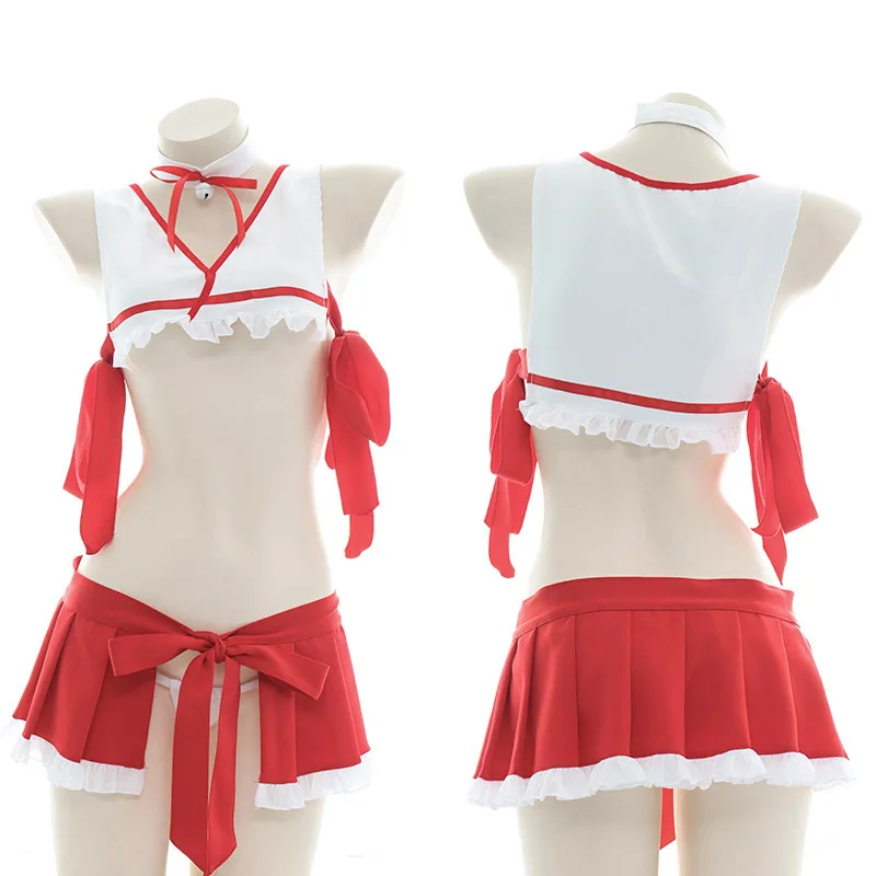 

Fun Women's Underwear Set Girl Private Nightdress Sexy Miniskirt Pajamas Cosplay Witch's Uniform Open Chest Erotic Pajamas Set