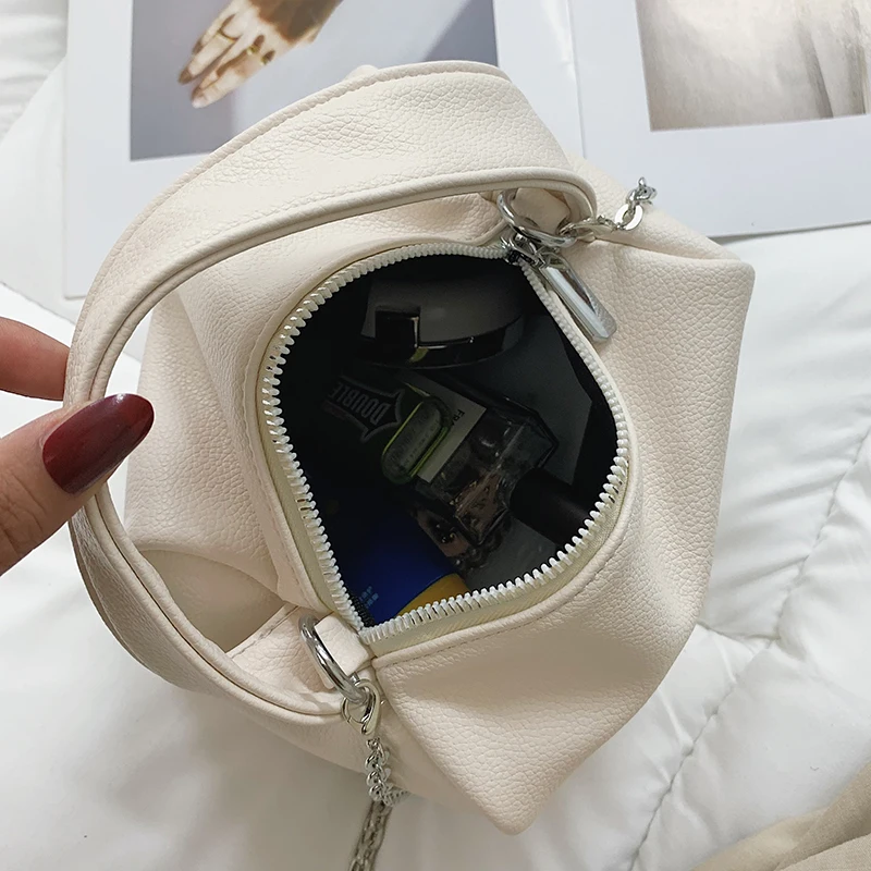 

SEETIC Fashion Solid Color Mini Handbag PU Women'S Chain Shoulder Bag Summer Ladies Messenger Bag Beach Crossbody Bag Female