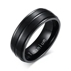 Мужское кольцо из титановой стали, обручальные кольца на годовщину, модные украшения, подарок 8 мм