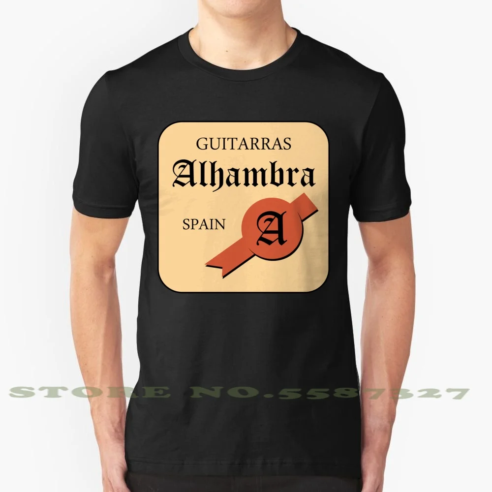 Винтажная футболка для гитары альхамбра испанская мода футболки Alhambra фламенко