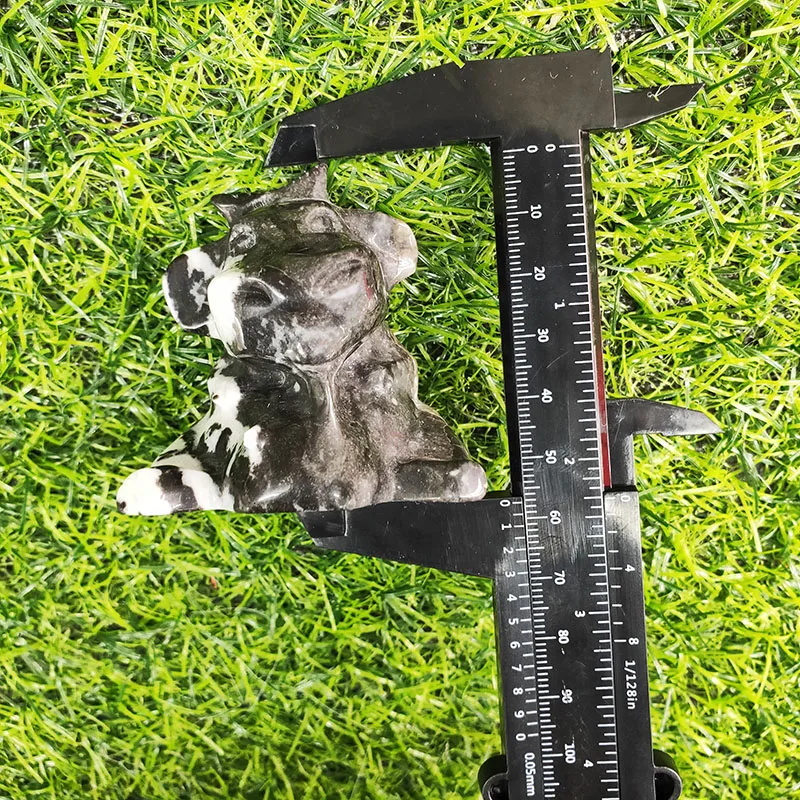 Высококачественная черно-белая резьба из натурального кристалла ручная работа