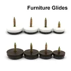 Протектор для пола, Круглый слайдер, сверхпрочный, для мебели, скользящий, не царапающийся, войлочный коврик, Накладка для стула, стола, ножек, Накладка для дерева