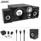 Сада S-20 2,1 мини черный 11 Вт деревянный сабвуфер Портативный музыкальный USB компьютерный динамик с 3,5 мм аудио разъем для рабочего столаТВПК