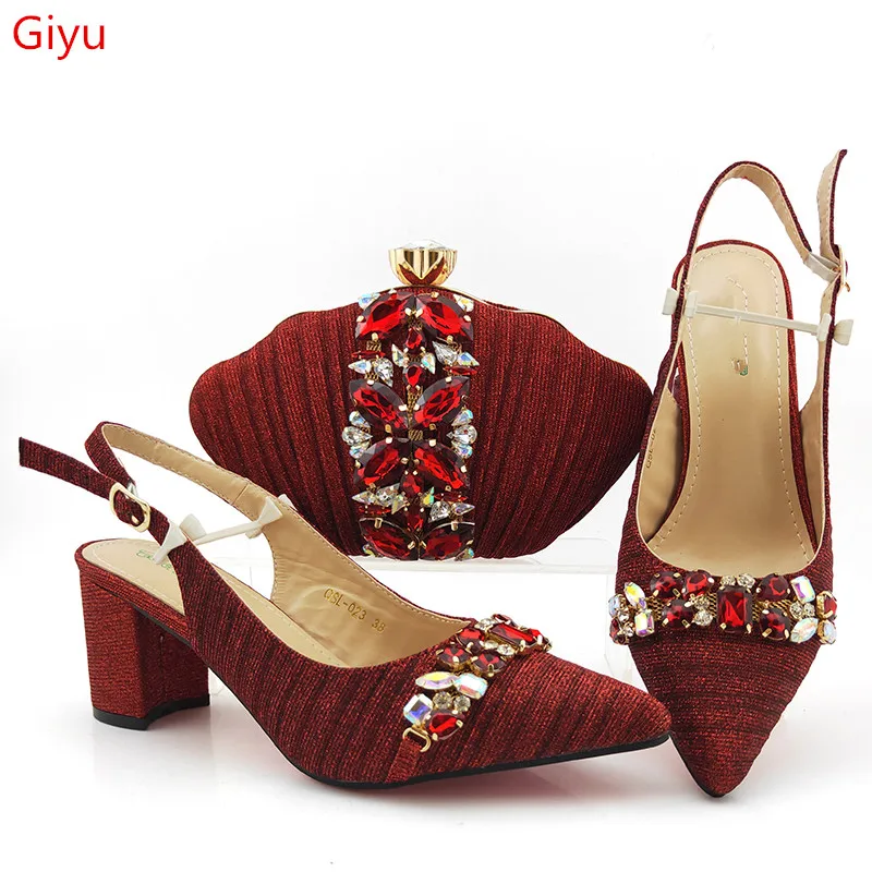 Doershow/итальянский комплект из туфель и сумочки Новинка 2020 года Женский обуви