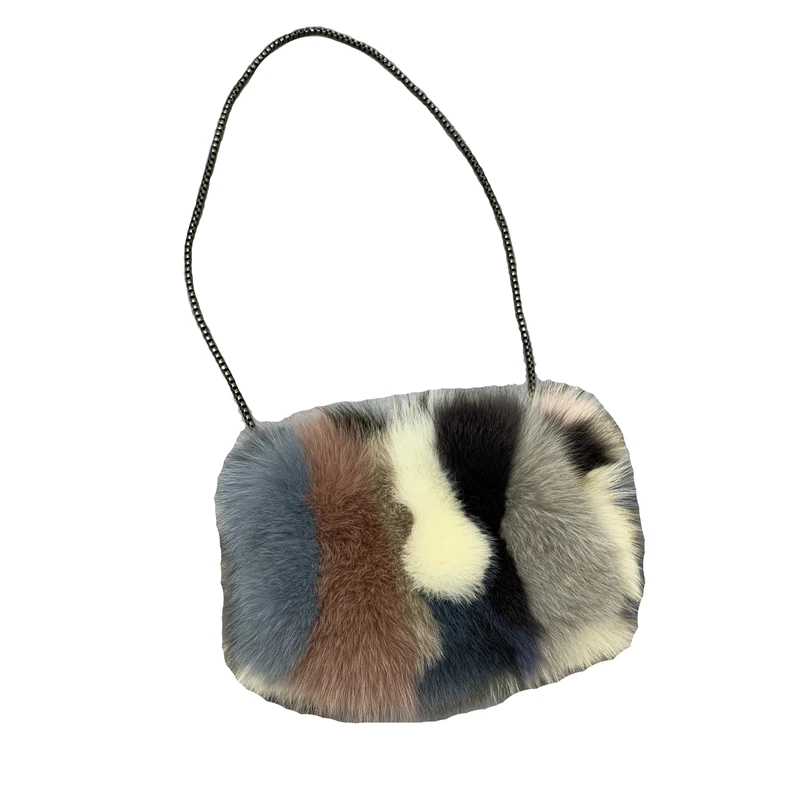 

Women Bag Messenger Bag Real Fox Fur Crossbody Bag Autumn And Winter Plush Fashion Fur Bag Hot-Sale