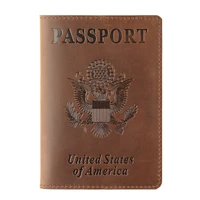 american usa travelers notebook accessories 100 crazy horse genuine leather passport cover retro business travel passport case
