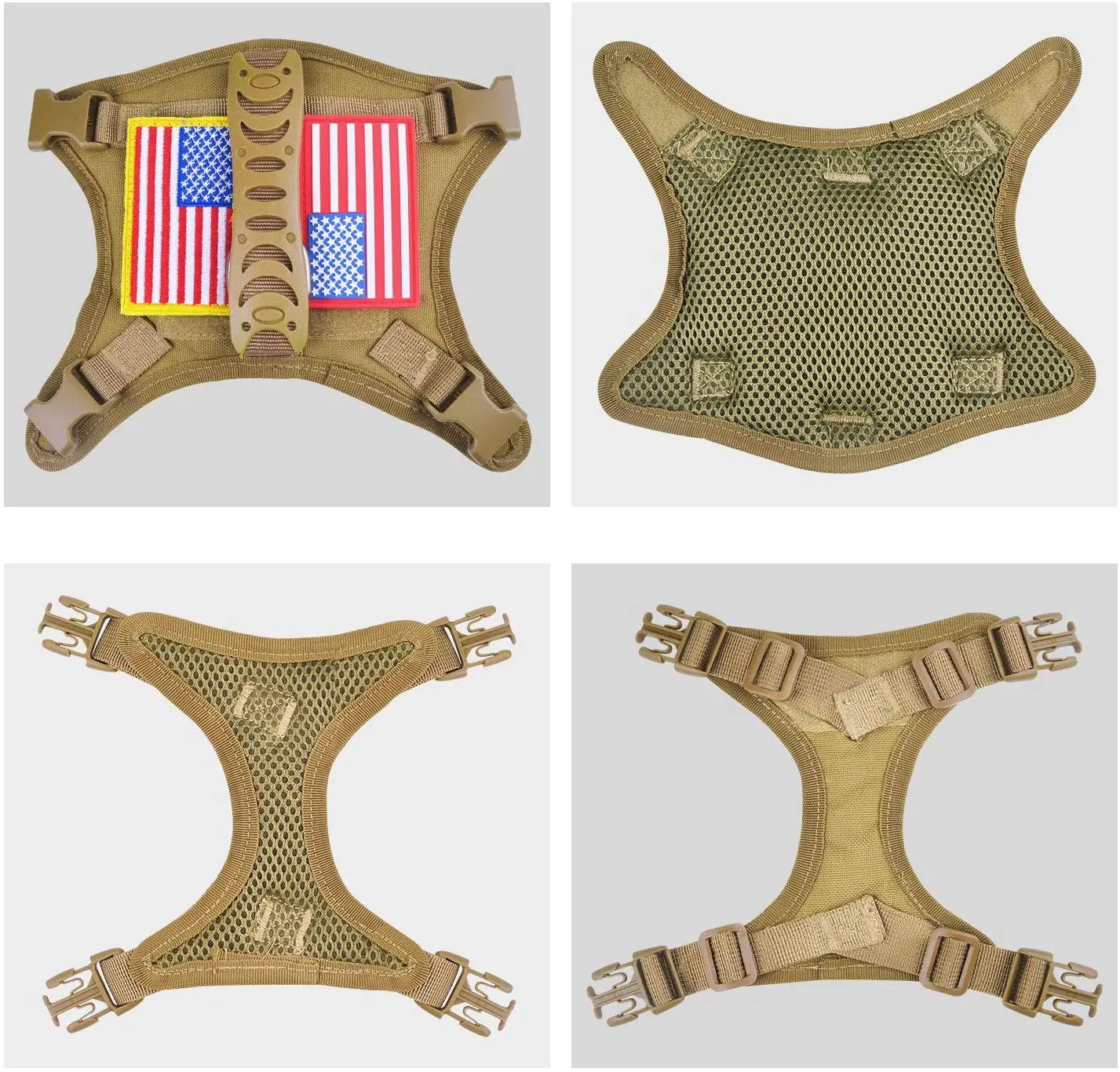 

Tactical Dog Working Vest Training Harness No-Pull Adjustable Outdoor Military Vest with Rubble Handle Molle Loop Panels