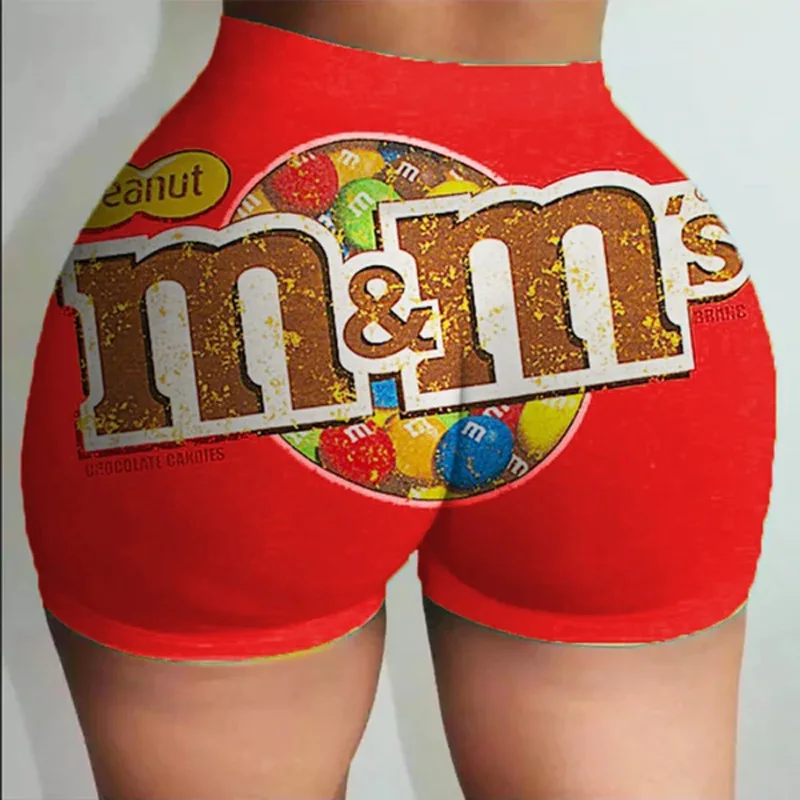 

Buuuu 2020 Snickers Candy Bar Shorts Frauen Booty Mini Hot Sexy Club Party Push-Up Dnne Snack Short Sommer