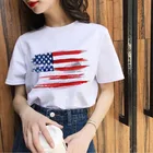 Женская летняя футболка с принтом в виде национального флага, размеры до 3XL