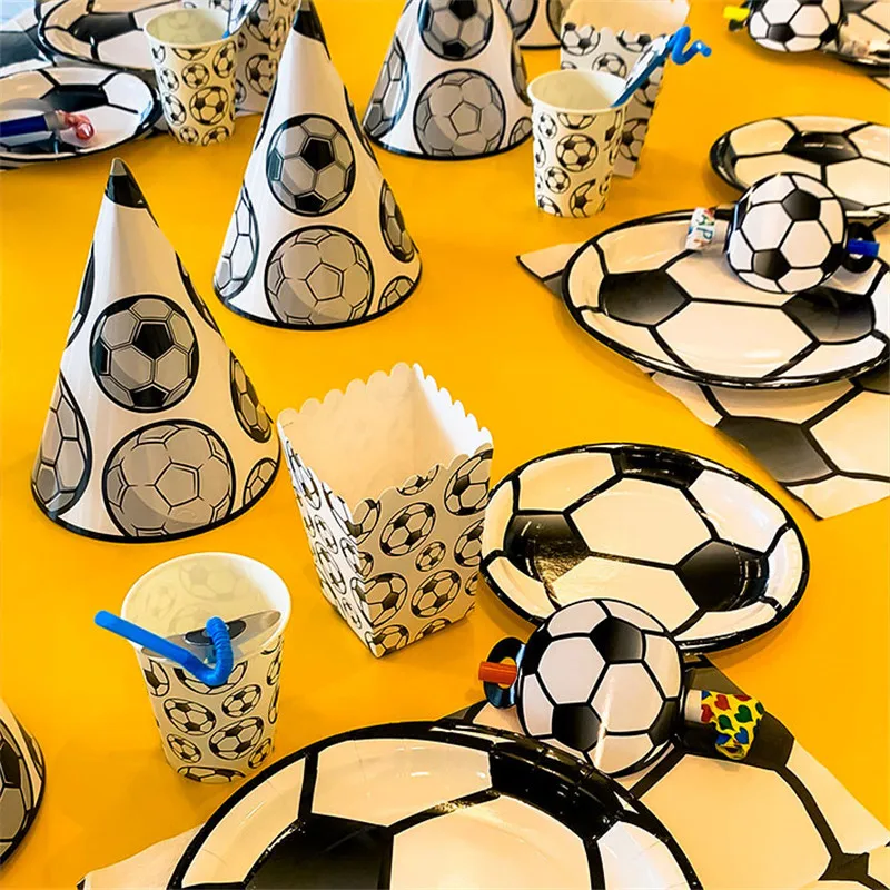 

Football Theme Birthday Party Tableware Set Kids Boy Favor Boys Birthday Party Baby Shower Party Decor Supplies