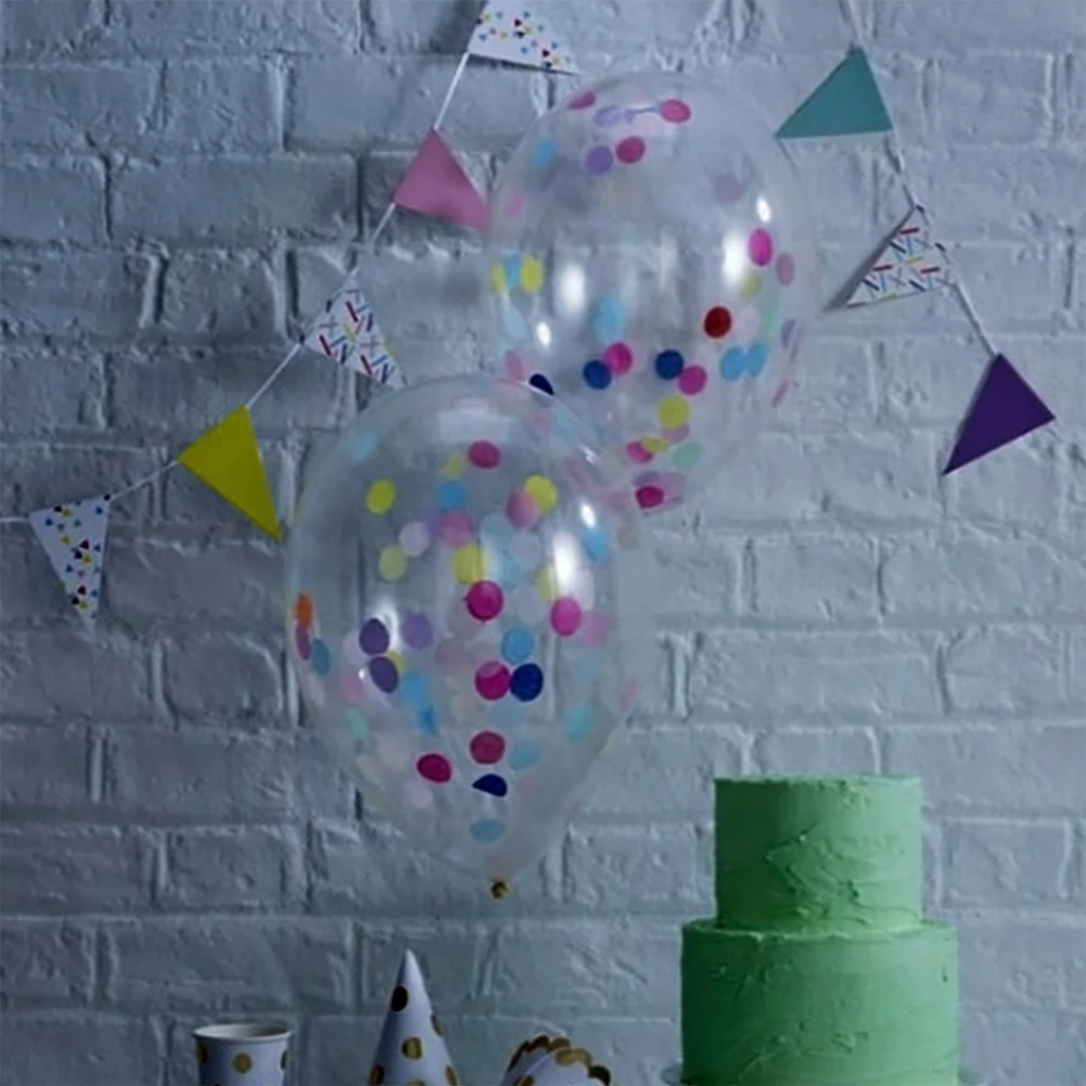 

5Pcs Colorful Paper Scrap Balloon Party Decoration Transparent Paper Balloon Festival Wedding Birthday Decoration Supplies