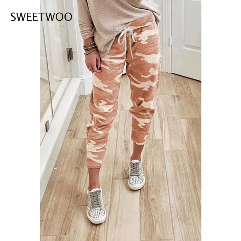 Women Joggers Streetwear Trousers High Waist Camo Pants Loose Sweat Pants Femme Streetwear Trousers S-5Xl