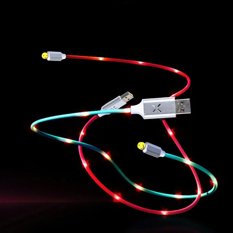 Видимая светящаяся музыкальная Голосовая линия передачи данных USB/type C умный