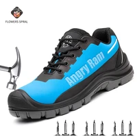mens safety steel work boots toe safety breathable safety shoes work shoes puncture proof boots unisex construction work shoes