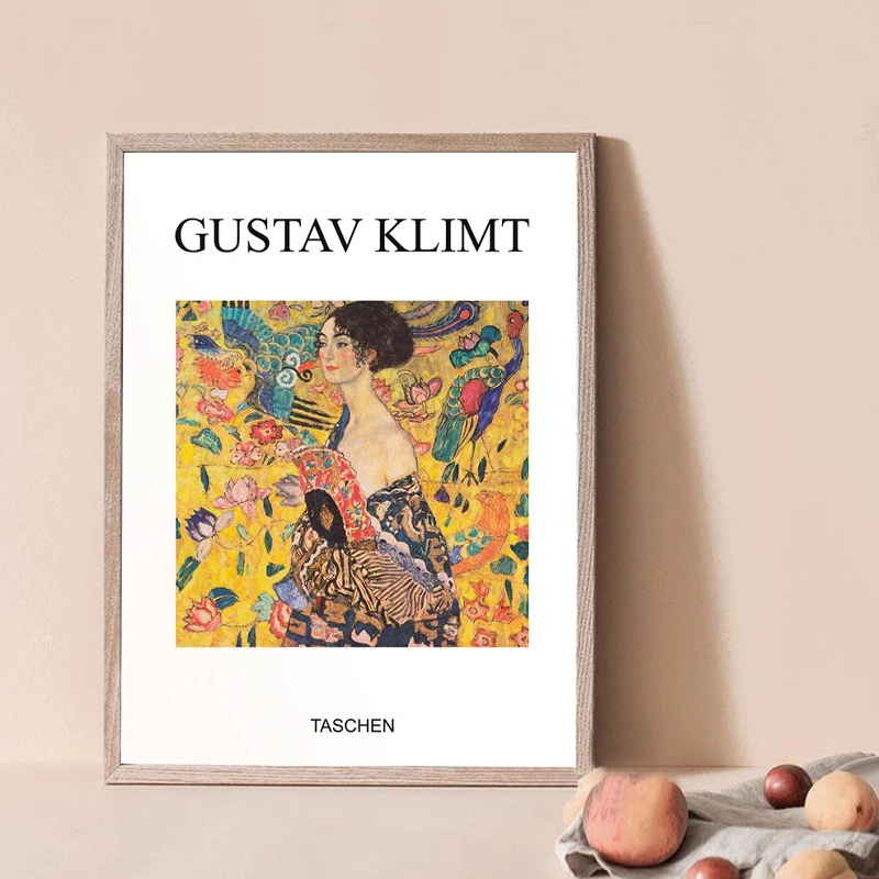

Gustav Klimt Art Exhibition Poster Vintage Classic Artwork Canvas Home Decor Print Abstract Painting Wall Picture Living Room