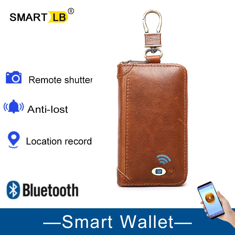 Умный кошелек держатель для ключей кожаные кошельки мужчин органайзер сумка