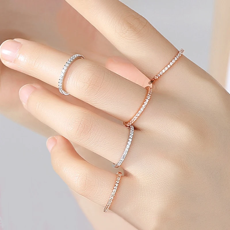 

New Fashion Women Engagement Wedding Bridal Party Cubic Zirconia Ring Set Jewelry Gift Simple Diamond Premium Ring